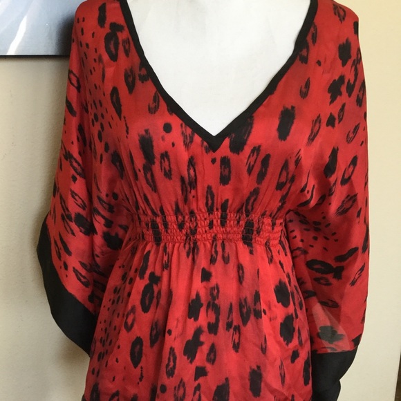 SOLD❌Bebe red leopard top - Picture 2 of 7
